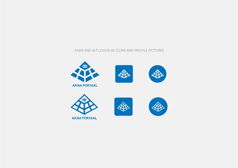 Aknaportaal logo as app icons and round profile pictures